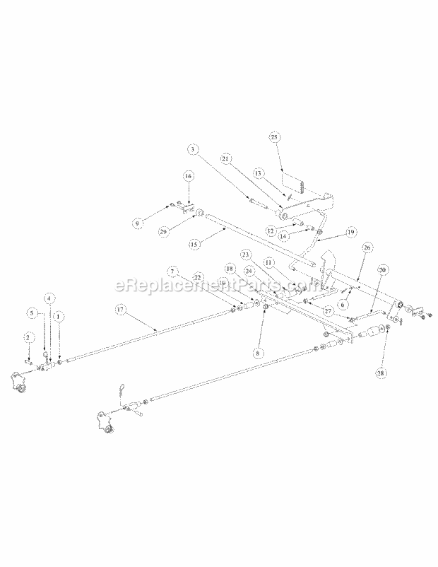 Brake Assembly Diagram and Parts List for M54-KW 53AB5DBW150-23-HP Cub Cadet Lawn Tractor